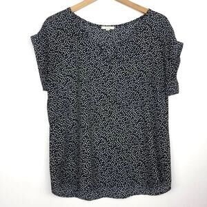 Plione | Black and White Heart Print Blouse